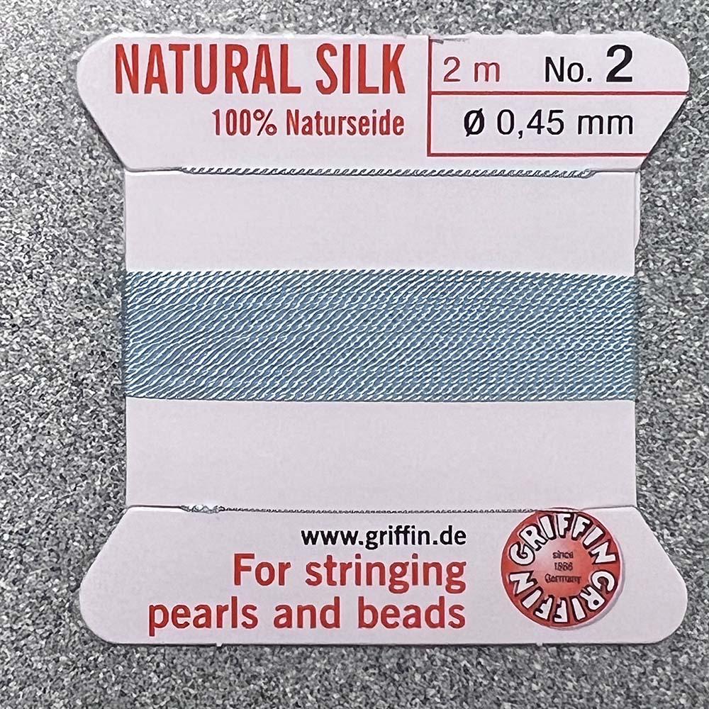 Turquoise Size 2 (.45mm) Griffin Silk Cord With Flex Needle