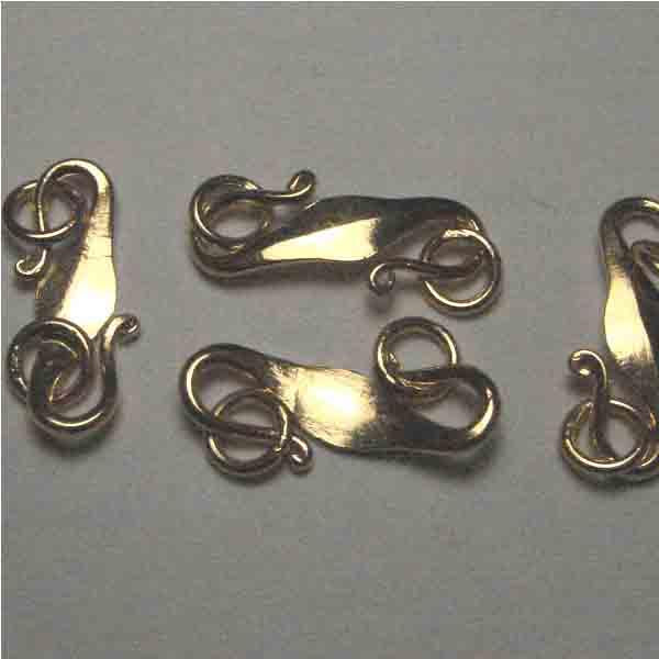 Vermeil 21.5MM S-Hook With 18 gauge Soldered Rings
