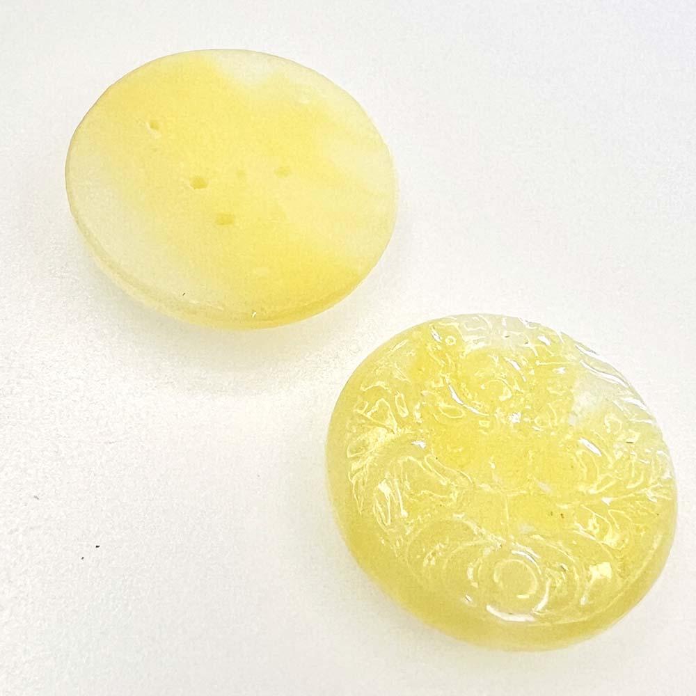 Vintage 21MM Lemon Floral Cabochon
