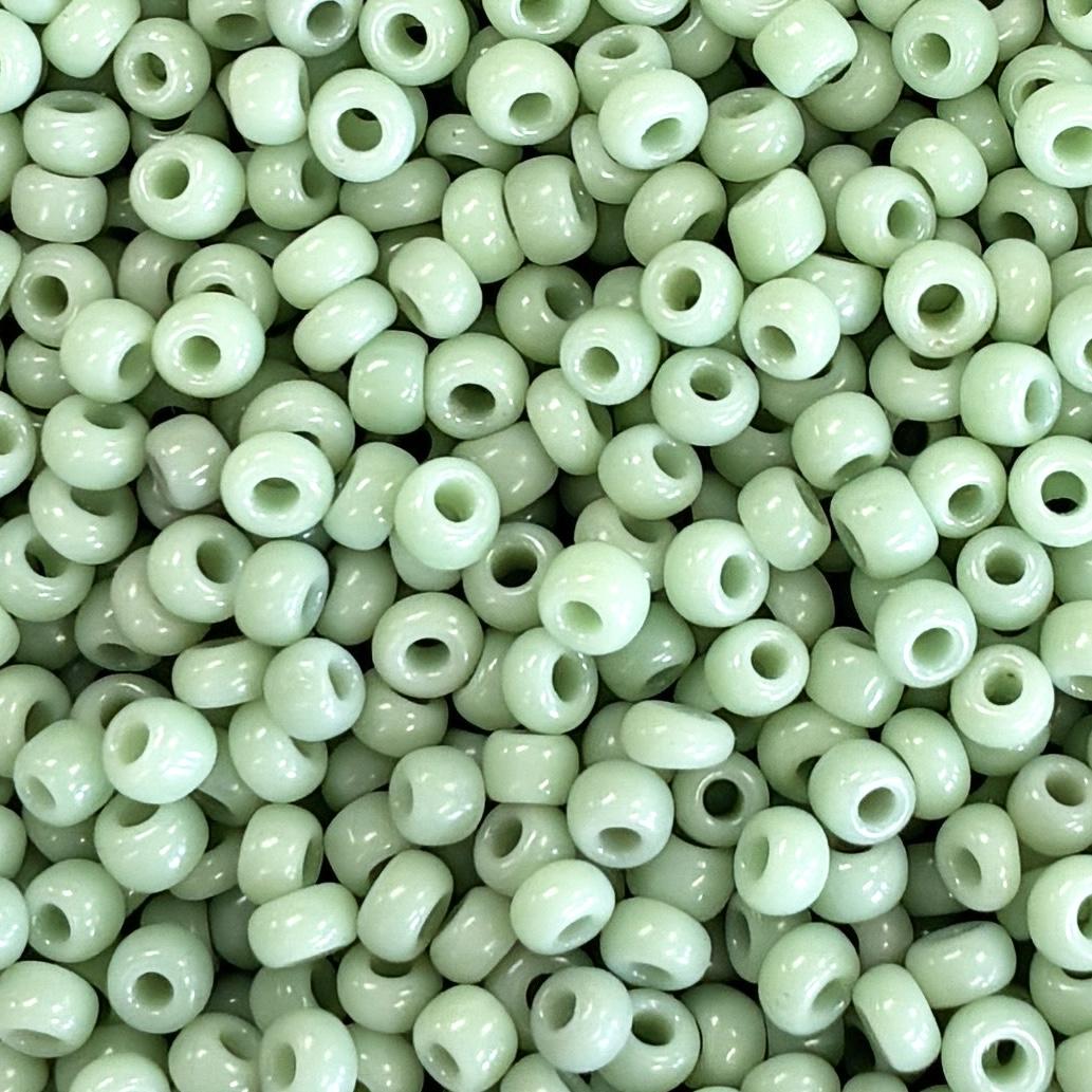 Vintage Pastel Green 10/0 Seed Bead