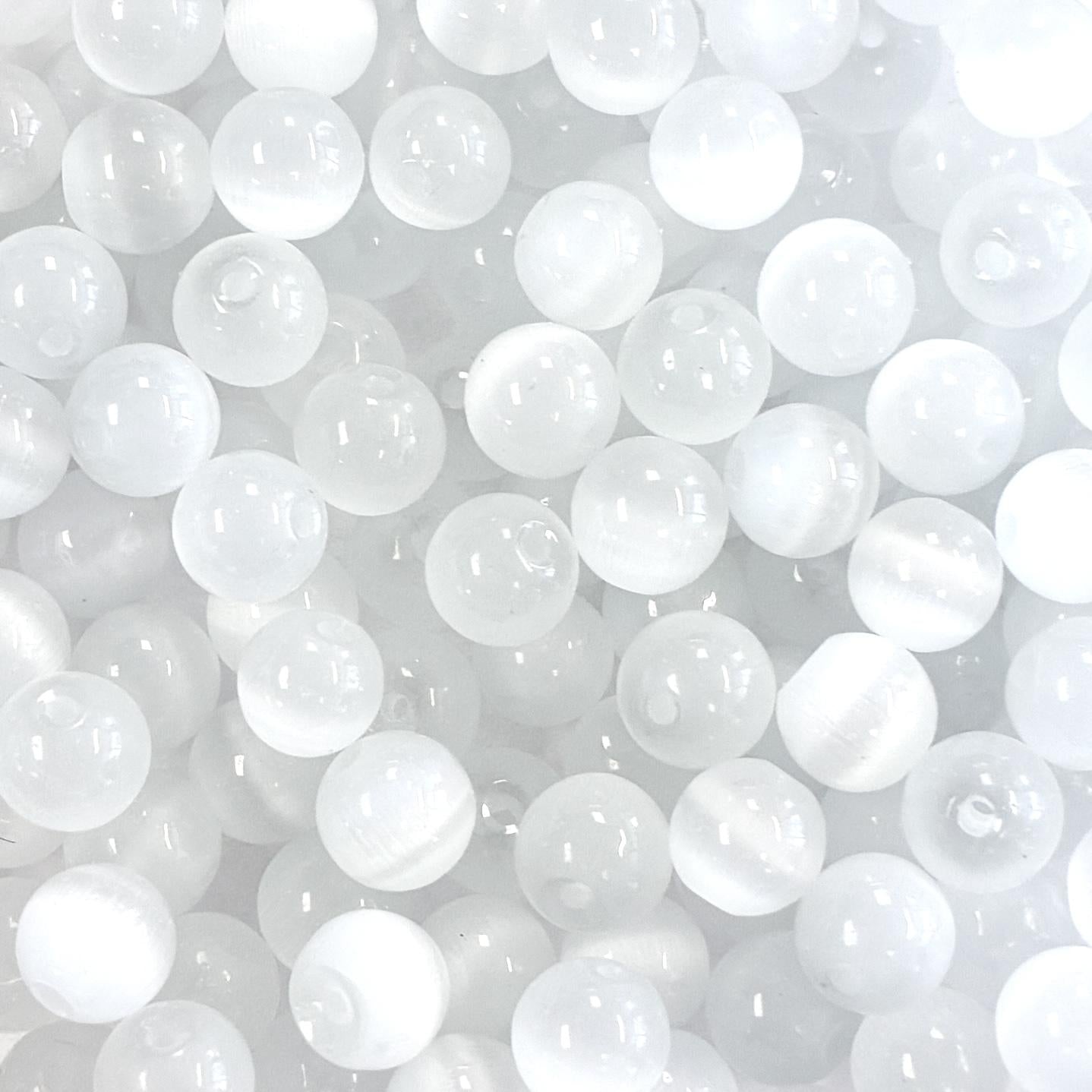 White 6MM Cat Eye Ball