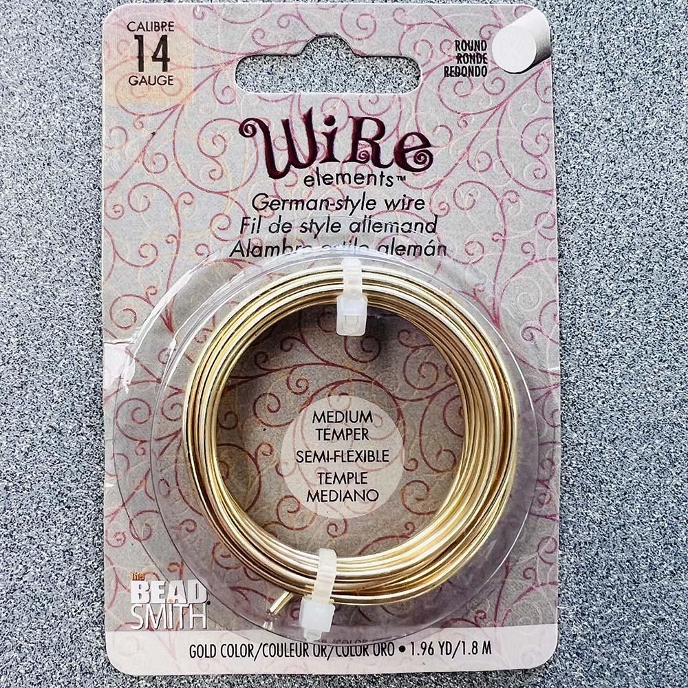 Wire Elements Gold 14 Gauge Medium Temper German Style Wire