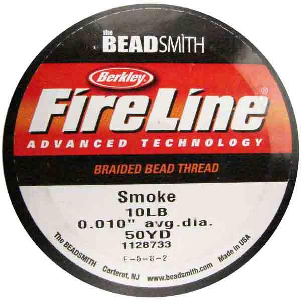 10lb Smoke Berkley Fireline Braided Bead Thread