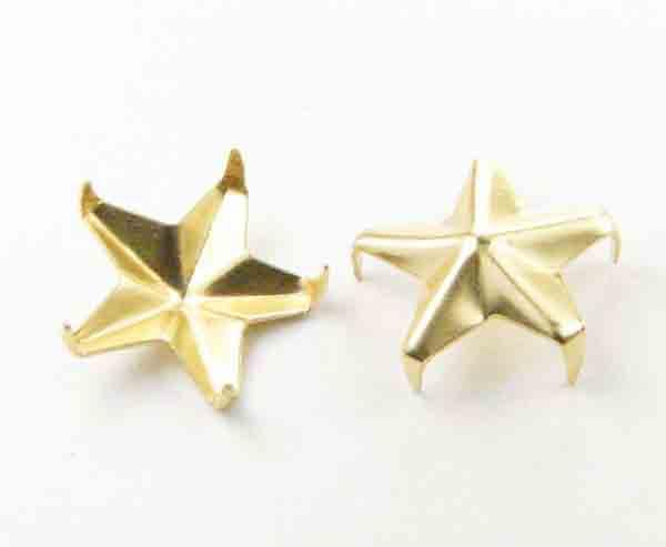 12MM Gold Tone Nailhead Star