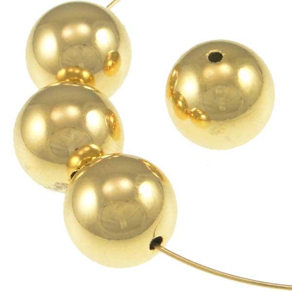 12MM Smooth Gold Plate Ball