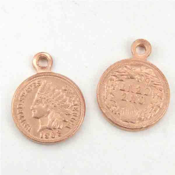 13x10MM Indian Head Penny Coin Charm