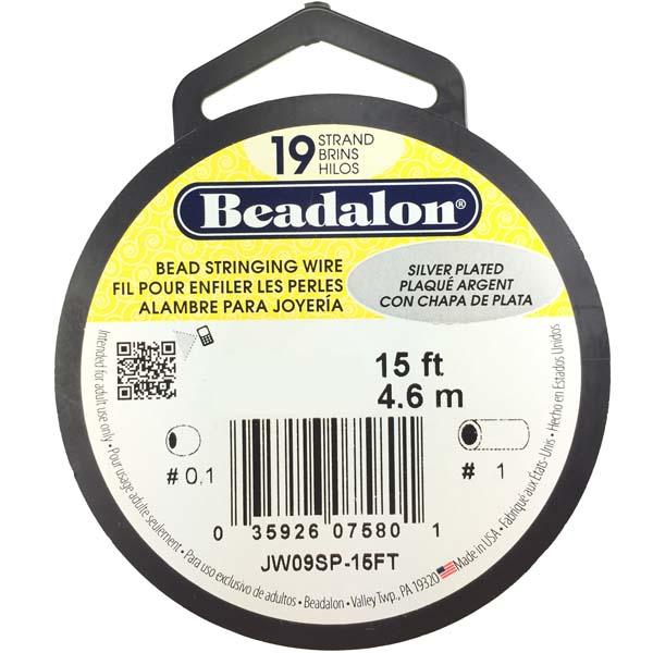 15 Ft .018 (26 lb. Test) 19 strand Silver Beading Wire