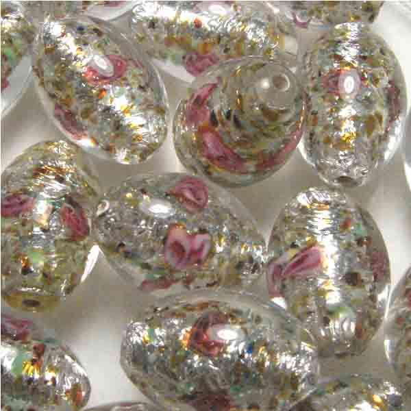 18X12MM Crystal With Silver Foil