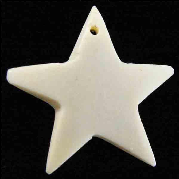 25MM White Bone Star Pendant