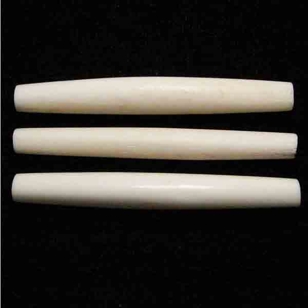 2.5 Inch White Bone Hairpipe Tube
