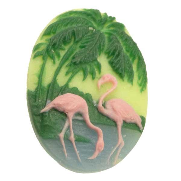 25x18MM Resin Flamingo Cameo