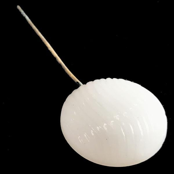 27MM Round Vintage Alabaster Glass Wired Pendant