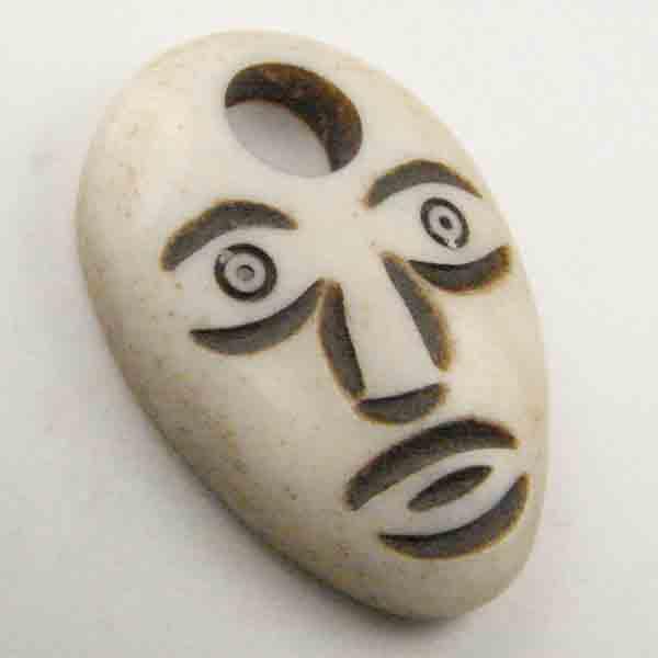28x19 Dyed Bone Face Pendant