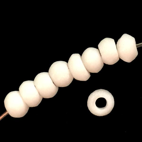 2x3MM White Bone Rondelle
