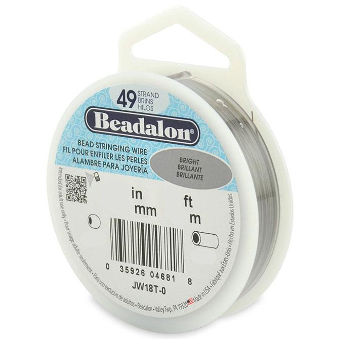 30 Ft .018 Inch Diameter 49 Strand Bright Bead Stringing Wire