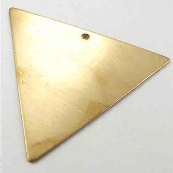 34MM Triangle Brass Blank Pendant