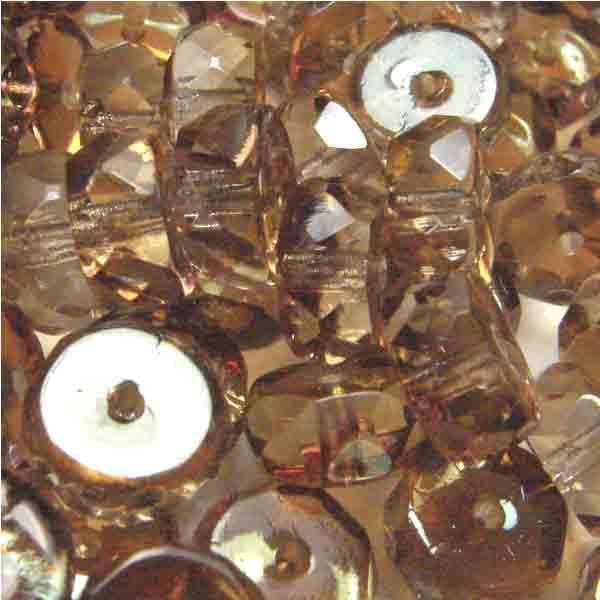 3X6MM Crystal With Celsian Fire Polish Rondelle Disc