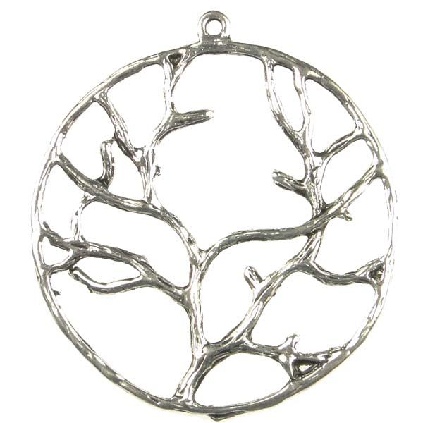 40MM Antique Silver Plate Tree