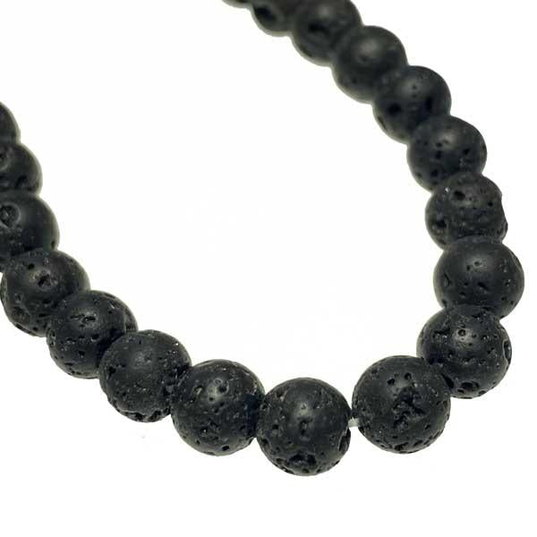 4MM Round Black Lava