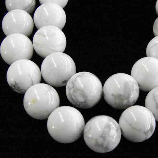 8MM Ball White Howlite