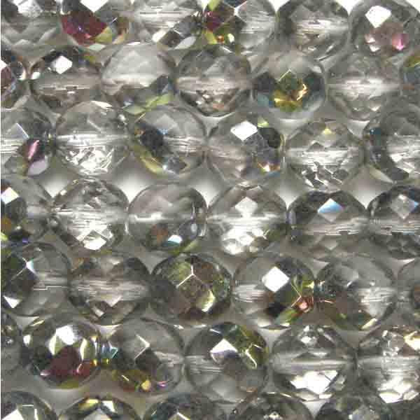8MM Crystal with Vitrail Fire Polish Ball