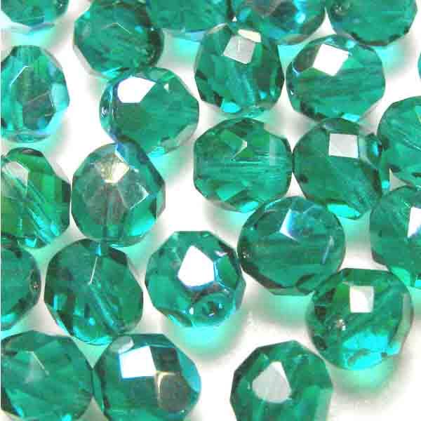 8MM Emerald Ab Fire Polish Ball