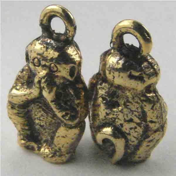 Antique Brass 14x10MM Speak No Evil Monkey