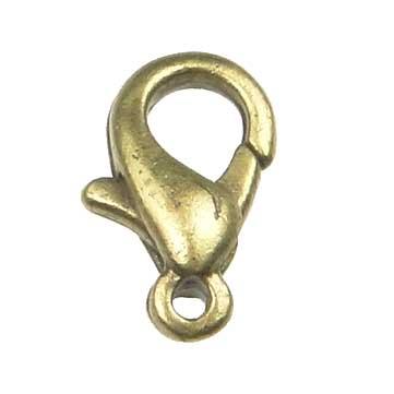 Antique Brass Plate 10MM Lobster Claw