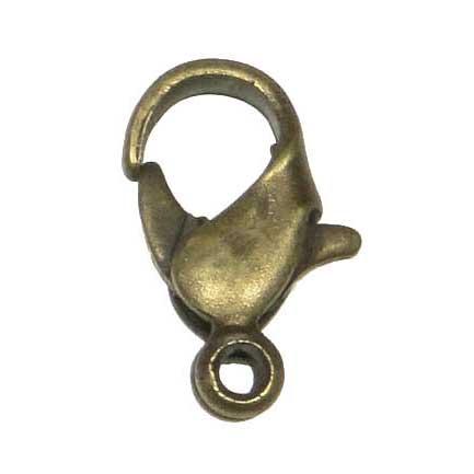 Antique Brass Plate 12x7MM Lobster Claw Clasp