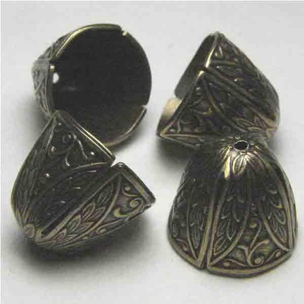 Antique Brass Plate 13MM Cone With 12MM Opening