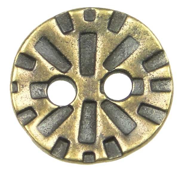 Antique Brass Plate 15MM Button