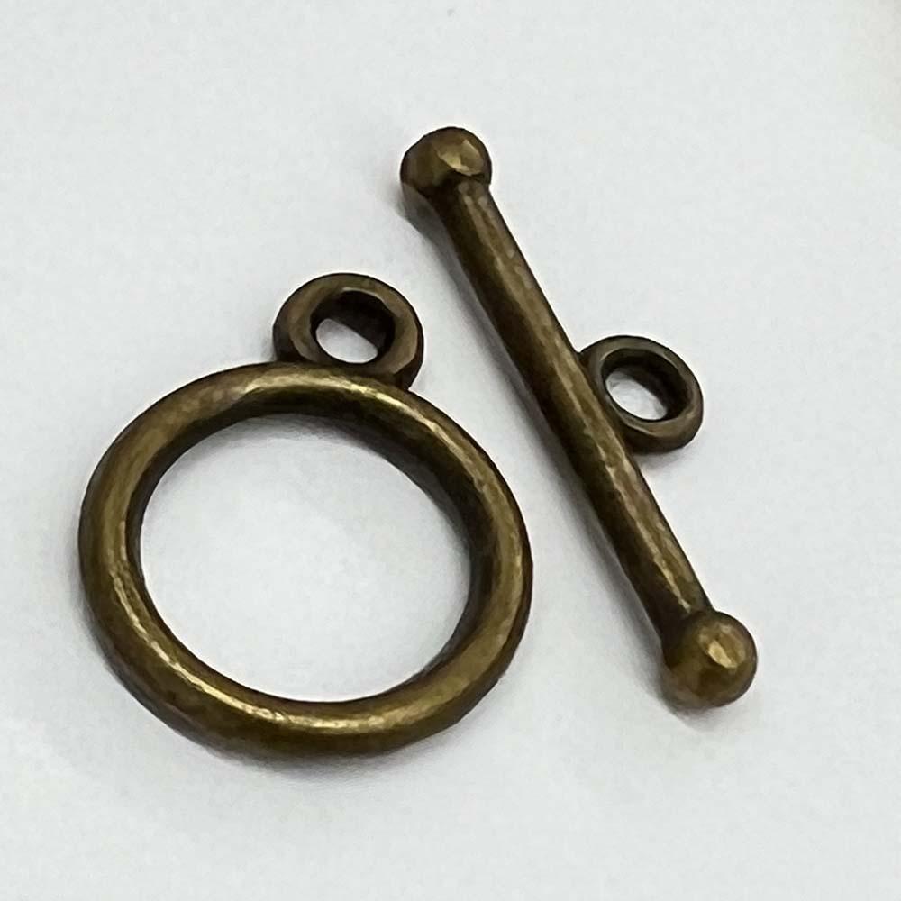 Antique Brass Plate 18MM Plain Toggle