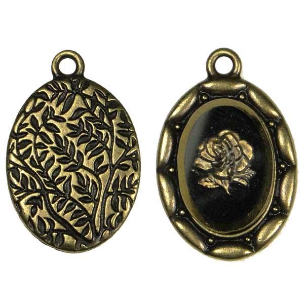 Antique Brass Plate 18x13MM Decorative Bezel Setting