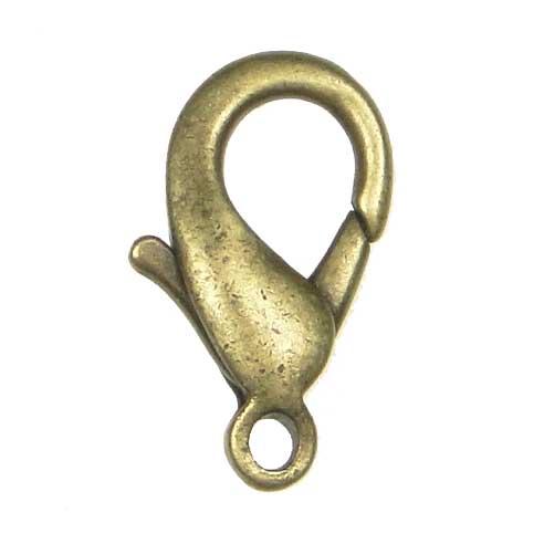 Antique Brass Plate 19MM Lobster Claw Clasp