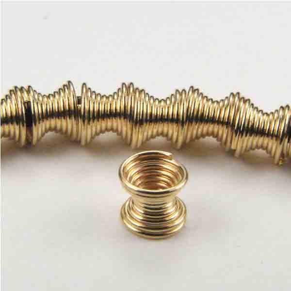 Antique Brass Plate 4MM Flared Coil