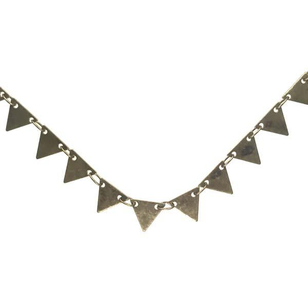Antique Brass Plate 7.5MM Triangle Drop Chain