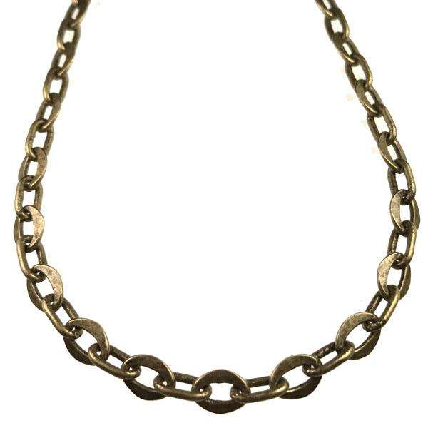 Antique Brass Plate 8x6MM Flat Oval by 8x4MM Round Long Oval Cable Chain