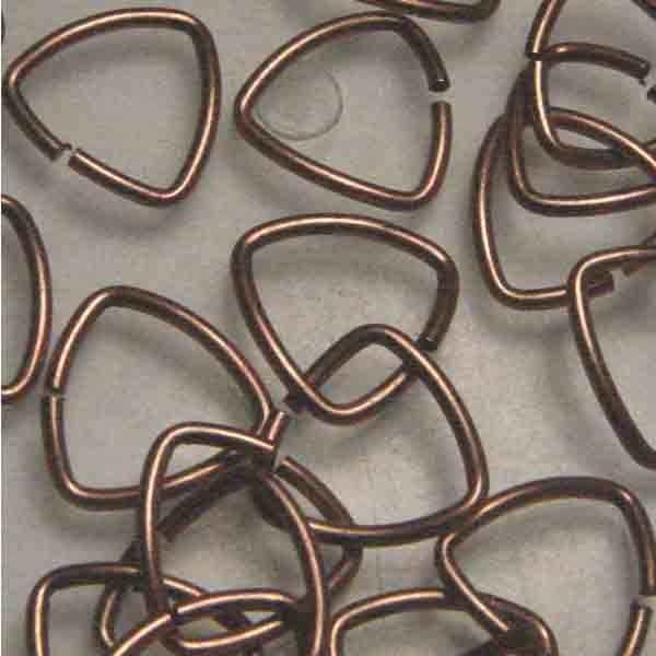 Copper Triangle Rings Antique Copper Plate 10MM 19 Gauge Triangle Jump Ring