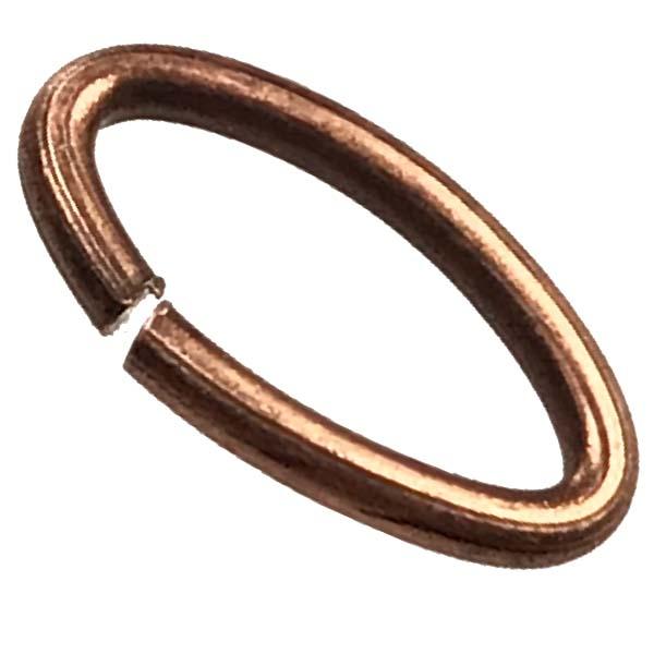 Antique Copper Plate 11.5x6MM 18 Gauge Oval Jump Ring