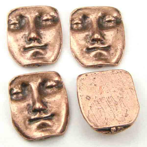 Antique Copper Plate 13x11MM Face (No Hole)