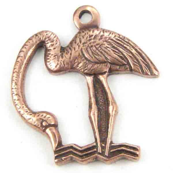 Antique Copper Plate 14MM Flamingo