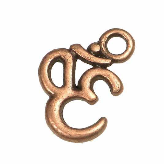 Antique Copper Plate 15x11MM Om Charm