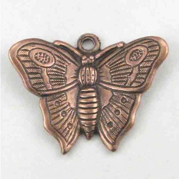 Antique Copper Plate 15x19MM Butterfly