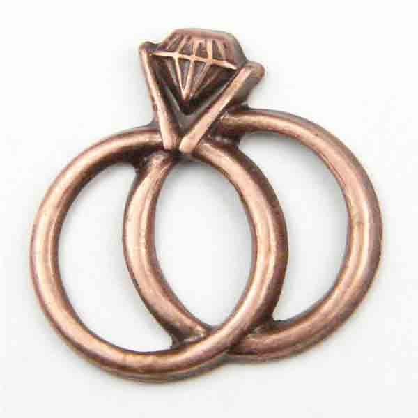 Antique Plate Rings Antique Copper Plate 16MM Wedding Rings