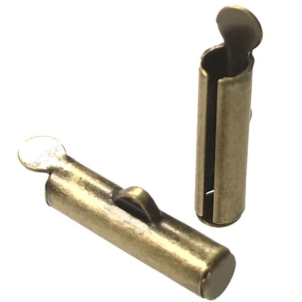 Antique Copper Plate 16x4MM Slide Tube End Connector