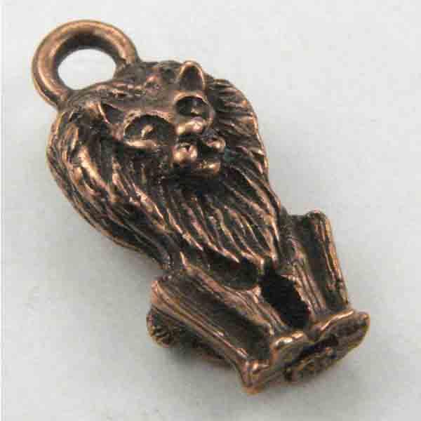 Antique Copper Plate 16x9MM Lion