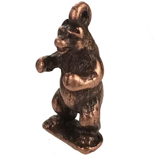 Antique Copper Plate 19x9MM Standing Bear
