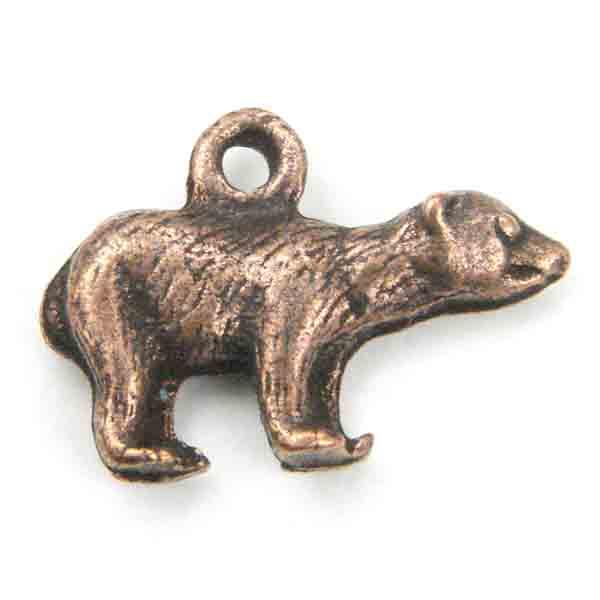 Antique Copper Plate 19x9 Bear 3-D