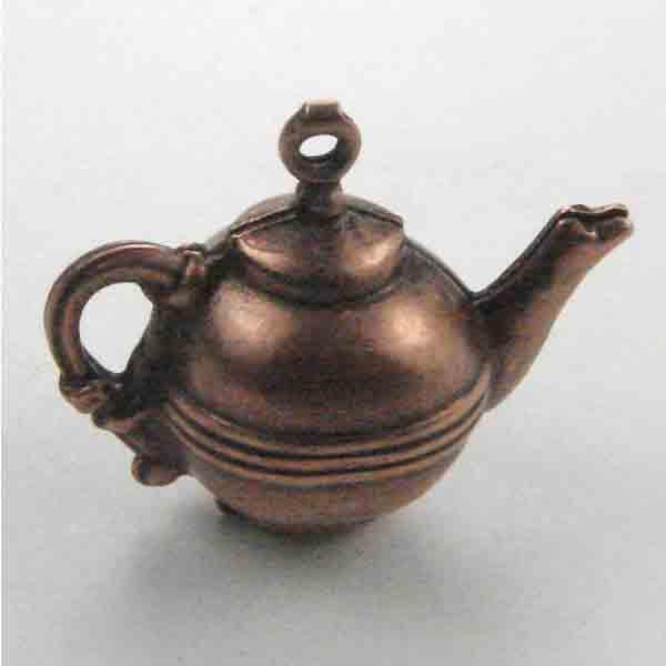Antique Copper Plate 21x14 Teapot 3-D