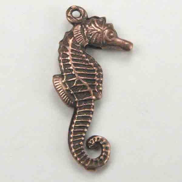 Antique Copper Plate 22X11 Seahorse Stamping Hollow